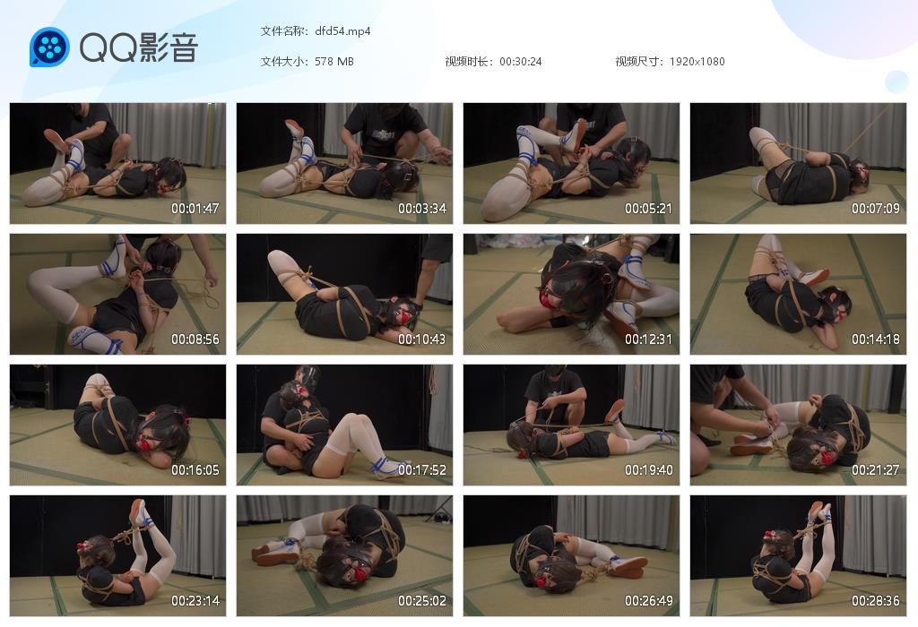 【象人原创】小0旗袍绣花鞋单脚极限反拉驷马全程挣扎反弓-缚绑绳艺