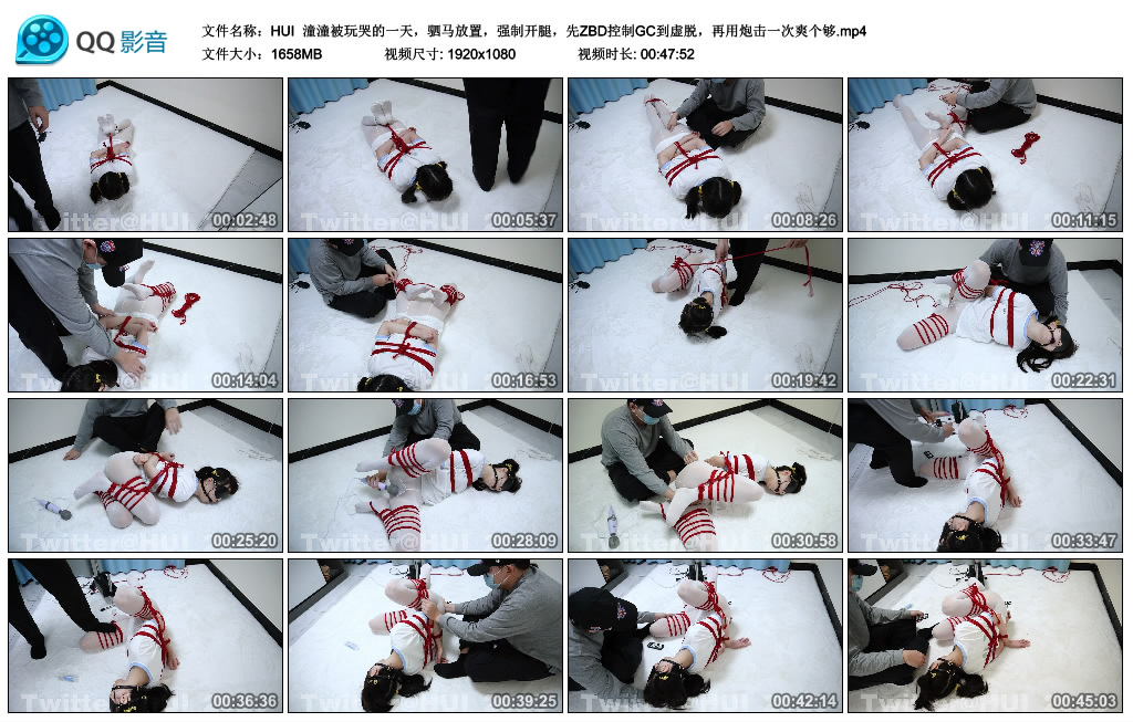 【HUI】 潼潼被玩哭的一天，驷马放置-缚绑绳艺